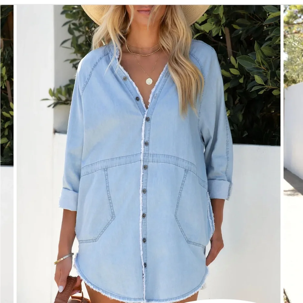 Vici Freddie frayed tunic 💘 - Picture 2 of 8